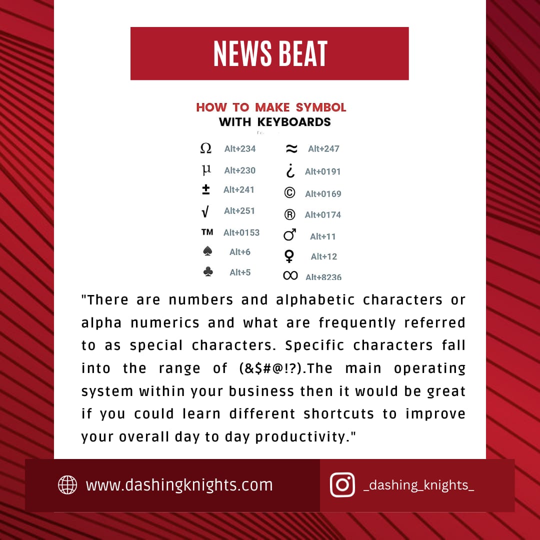 Symbols On Keyboard ? How to create them 🤔? « News Beat